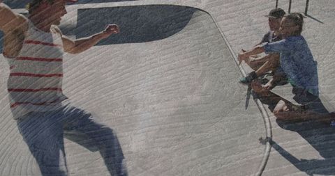 Young friends sailing adventure on sunlit boat deck