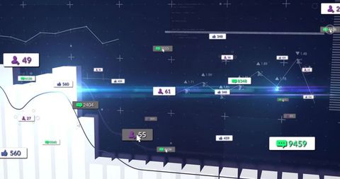 Interactive Technology Dashboard with Data Visualization Elements