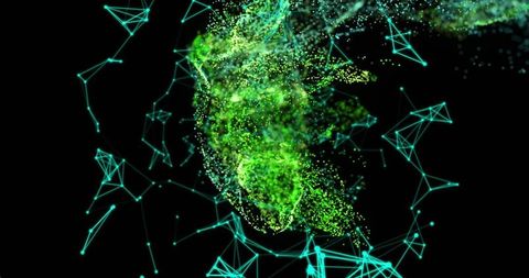 abstract glowing lights with neural connections on black background - Download Free Stock Images Pikwizard.com