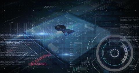 Digital Security Concept with Tech Interface and Lock - Download Free Stock Images Pikwizard.com