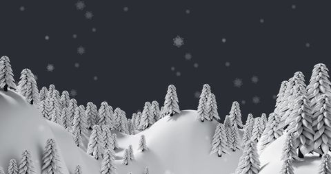 Snowflakes Falling Over Winter Forest with Snow-Covered Pine Trees - Download Free Stock Images Pikwizard.com