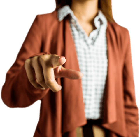 businesswoman pointing forward, futuristic virtual interface concept, transparent png - Download Free Stock Videos Pikwizard.com