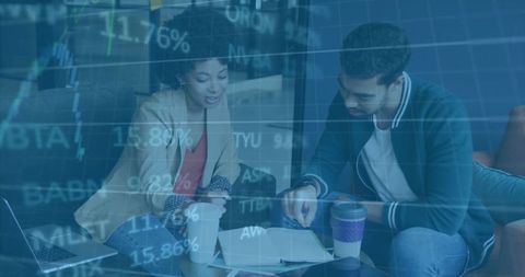 Professional Team Collaborating on Market Analysis