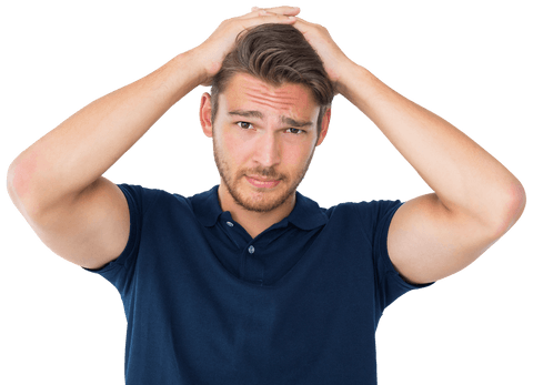 Transparent Background Confused Young Man Touching Head - Download Free Stock Videos Pikwizard.com