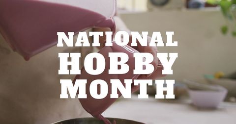 National hobby month celebration with pottery craft