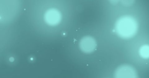 Glowing Light Spots on Green Background Abstract