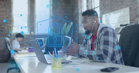 Digital Security During Virtual Meeting in Modern Office