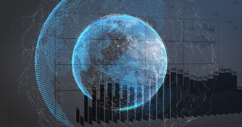 Global Finance Data Visualization in Digital Sphere - Download Free Stock Images Pikwizard.com