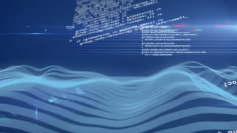 Futuristic Digital Wave with Programming Code