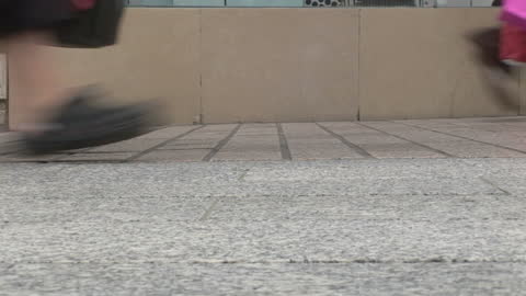 Blurred Motion of Busy Urban Walk