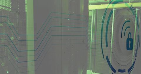 Abstract Network Security Visualization in Data Center - Download Free Stock Images Pikwizard.com