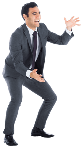 energetic businessman excited on transparent background - Download Free Stock Videos Pikwizard.com