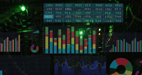 Colorful Graphs and Analytics Statistics on Digital Interface - Download Free Stock Images Pikwizard.com