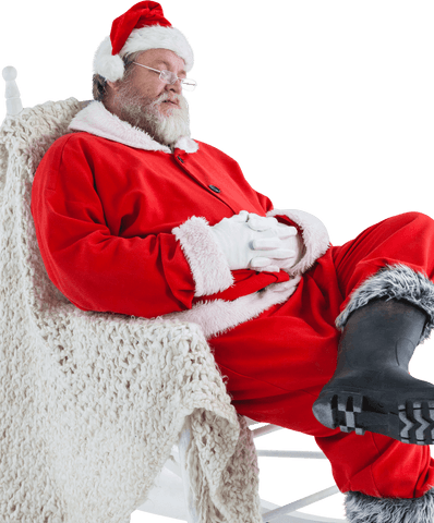 transparent santa claus relaxing on comfortable rocking chair - Download Free Stock Videos Pikwizard.com