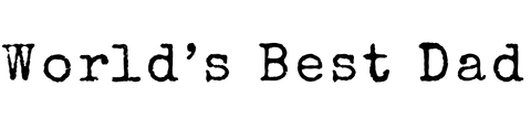 World's best dad text design on transparent background