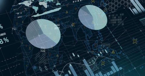 Futuristic Global Data Processing on World Map Interface - Download Free Stock Images Pikwizard.com