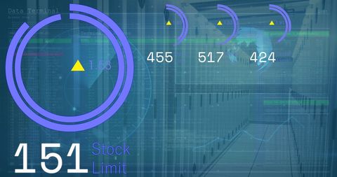 Futuristic Data Processing Interface with Metrics Display - Download Free Stock Images Pikwizard.com