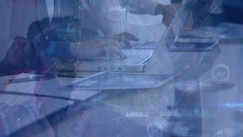 Digital Connectivity Overlay on Business Teamwork