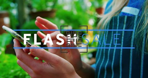 Flash Sale Promo with QR Code and Phone Interaction