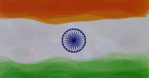Indian Flag with COVID-19 Imagery and Data Visualizations