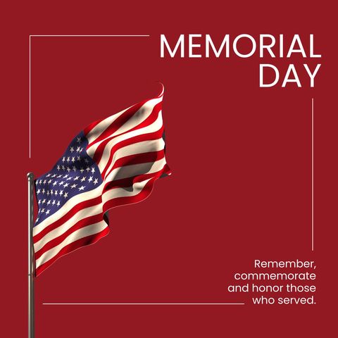 patriotic memorial day flag commemoration - Download Free Stock Templates Pikwizard.com