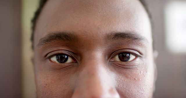 Close-up of Middle-Aged African American Man's Eyes Looking Thoughtfully - Download Free Stock Images Pikwizard.com