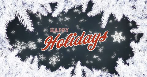 Happy Holidays Celebration Snowflakes Decorative Card