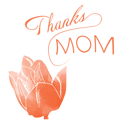 Transparent Floral Thanks Mom Text Illustration for Mother's Day - Download Free Stock Videos Pikwizard.com
