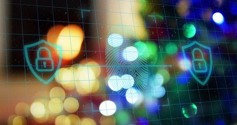 Fingerprint Scanner on Digital Grid Network with Colorful Lights