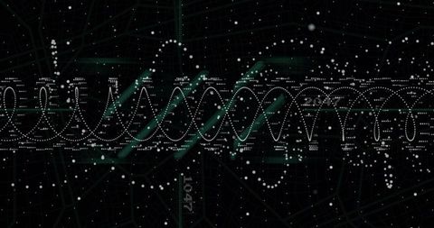 Futuristic Waveform Data Visualization on Digital Grid