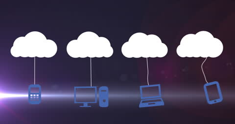 Digital Connectivity Concept with Cloud Technology Icons