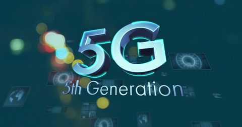 5g technology concept with futuristic elements