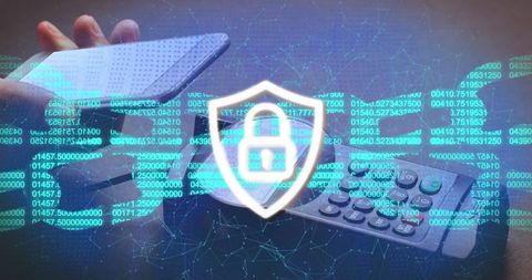 Digital Security Concept with Smartphone and Payment Terminal