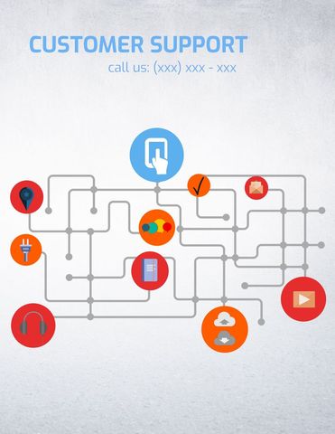 Dynamic Network of Support Channels for Customer Service Promotion - Download Free Stock Templates Pikwizard.com