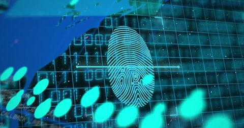 Digital Fingerprint with Binary Code and World Map - Download Free Stock Images Pikwizard.com