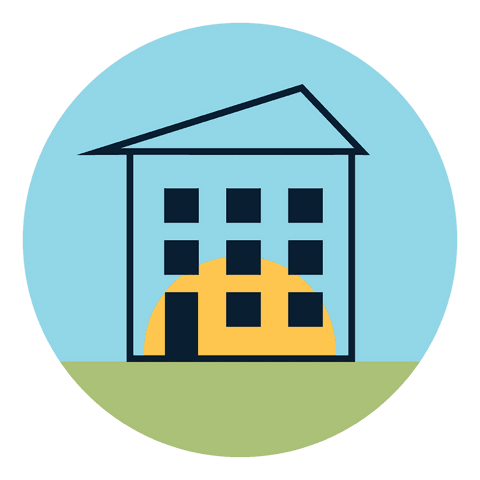 transparent vector illustration of house with sun and grass - Download Free Stock Videos Pikwizard.com