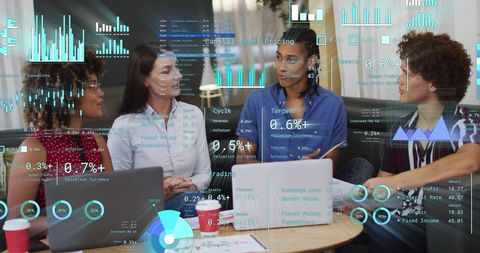 Team Collaborating on Digital Financial Analytics