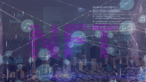 Digital Network over Cityscape with Machine Learning and Data Codes