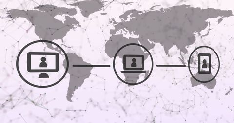 Global Data Network Connections on World Map - Download Free Stock Images Pikwizard.com