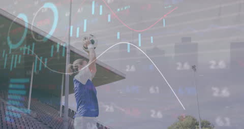 Football Player Open Data Concept with Digital Overlay