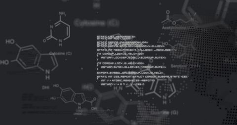 Futuristic Hologram Display with Molecular and Coding Elements - Download Free Stock Images Pikwizard.com