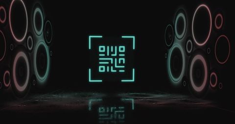 Futuristic QR Code with Abstract Geometric Design - Download Free Stock Images Pikwizard.com