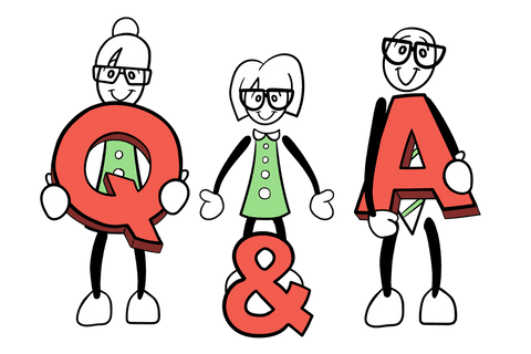 cartoon characters holding q & a letters on transparent background - Download Free Stock Videos Pikwizard.com