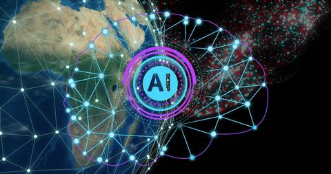 Artificial Intelligence Impact on Global Connectivity - Download Free Stock Images Pikwizard.com