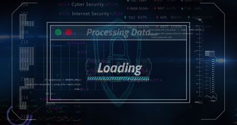 Digital Data Processing and Cyber Security Visual Interface - Download Free Stock Images Pikwizard.com