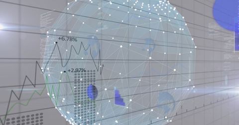 Global Network Visualization with Data Analytics Elements - Download Free Stock Images Pikwizard.com
