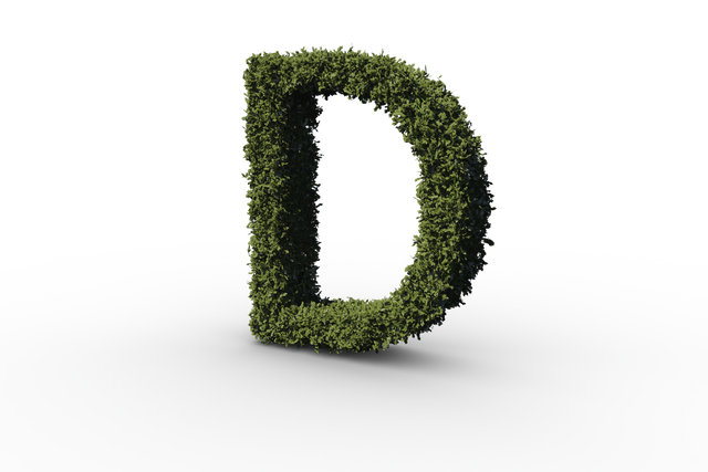 Transparent 3D Letter D Made of Leaves - Download Free Stock Videos Pikwizard.com