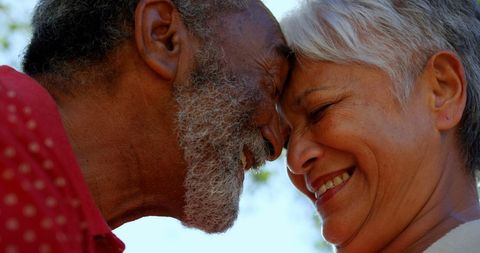 Joyful Senior Couple Sharing Tender Moment Outdoors - Download Free Stock Images Pikwizard.com