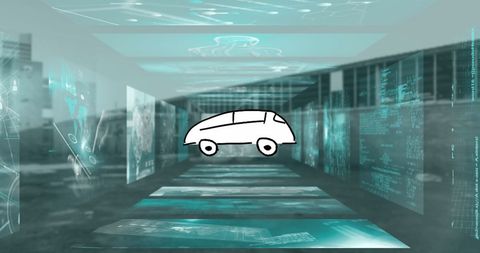Futuristic Car Icon Overlays Medical Data Concept - Download Free Stock Images Pikwizard.com