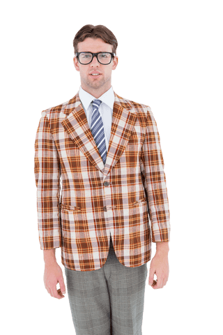 geeky hipster in retro checkered jacket – transparent background - Download Free Stock Videos Pikwizard.com